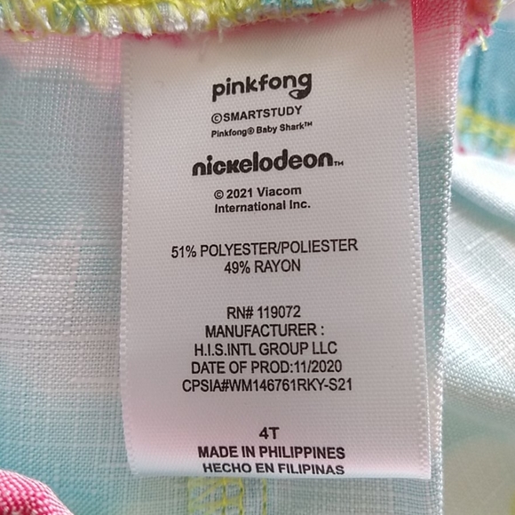 Pinkfong baby shark top and short  size 4T - Picture 6 of 6
